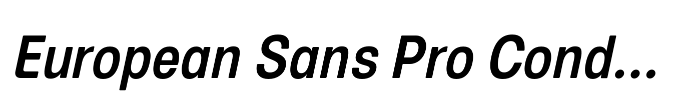 European Sans Pro Condensed Medium Italic